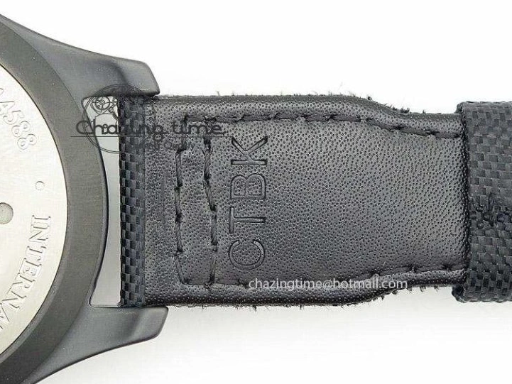 MIROTIME 0820 Durable Big Pilot 5019 Ceramic Case Black Dial Green Markers Asian 23J 7396